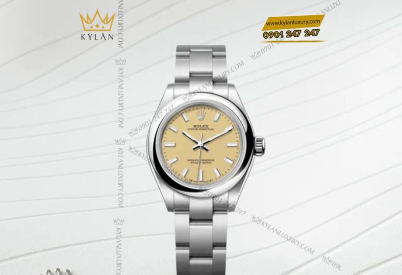 Rolex Oyster Perpetual m276200, 28mm mặt số màu be