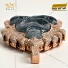 Mặt dây chuyền mặt Phật vàng hồng nguyên khối Au750 đính kim cương