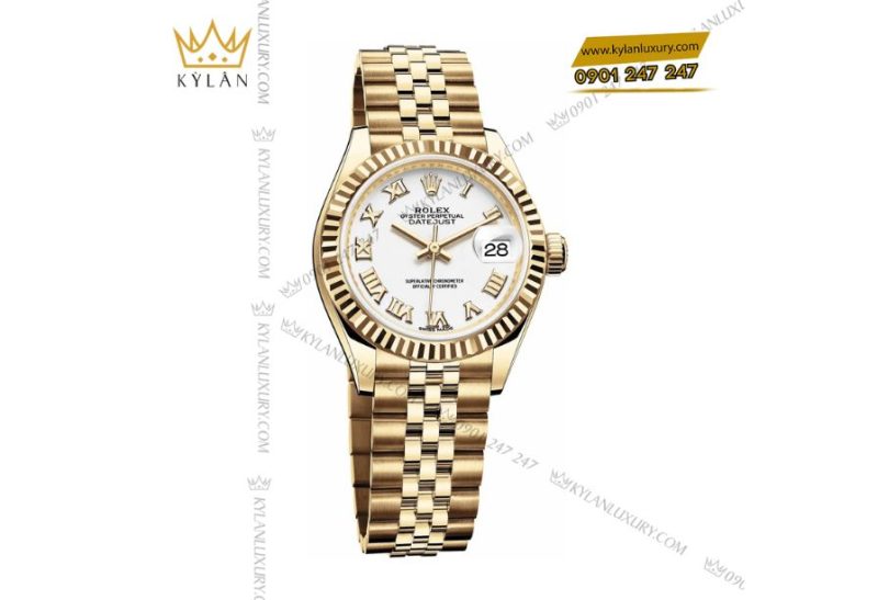 Rolex Lady-Datejust m279178 mặt số trắng