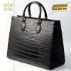 Túi xách nữ full da cá Alligator black