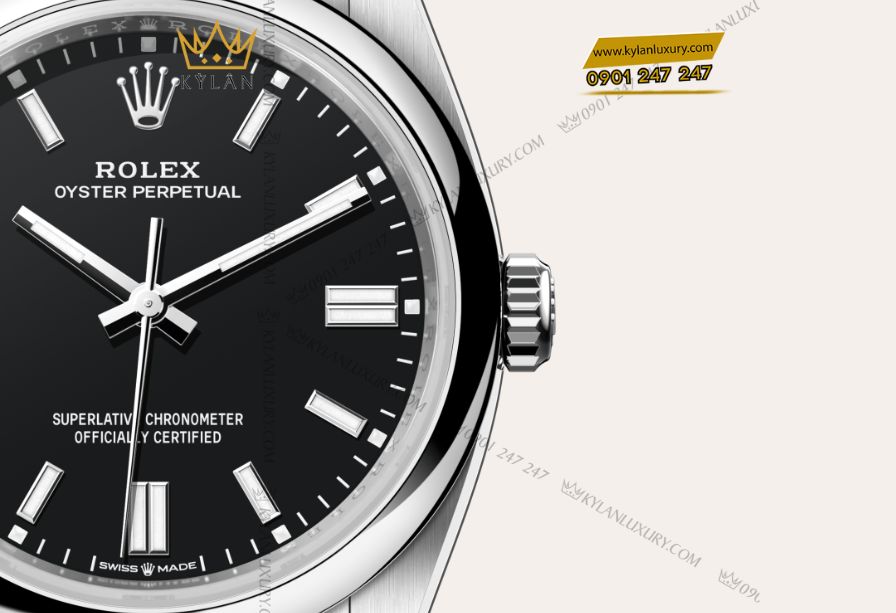Kỳ Lân Luxury 7 30 Rolex Oyster Perpetual m126000 36mm mặt số đen 