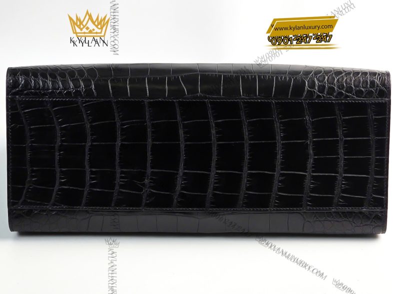 Túi xách nữ full da cá Alligator black