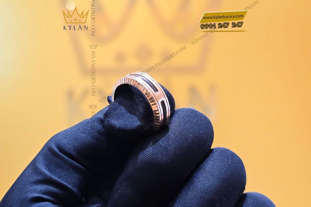 Kỳ Lân Luxury 8 10 Nhẫn nam Lông Voi vàng hồng nguyên khối Au750