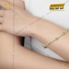 Lắc tay kim cương vàng trắng nguyên khối Au750 đính đá sapphire