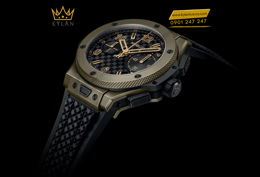 Cận cảnh vỏ đồng hồ Hublot Big Bang Full Magic Gold 431.MX.1330.RX chế tác từ Magic Gold chống trầy xước