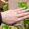 Nhẫn nữ vàng trắng nguyên khối Au750 đính viên chủ kim cương 4ly5