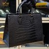 Túi xách nữ full da cá Alligator black