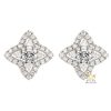 Kỳ Lân Luxury BONG TAI 1 1 Bông tai vàng trắng nguyên khối Au750 đính kim cương 