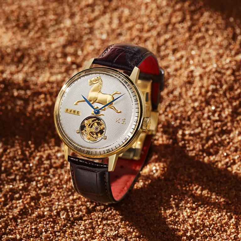 Kỳ Lân Luxury Dong ho Tourbillon Beijing Flying Horse of Gansu 43mm3 Đồng hồ Tourbillon Beijing Flying Horse of Gansu 43mm