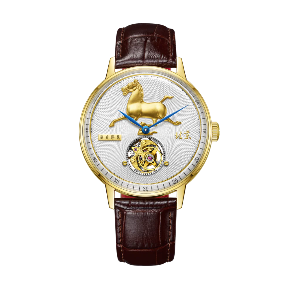 Kỳ Lân Luxury Dong ho Tourbillon Beijing Flying Horse of Gansu 43mm6 Đồng hồ Tourbillon Beijing Flying Horse of Gansu 43mm