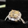 Kỳ Lân Luxury Nhan nu vang trang nguyen khoi Au750 dinh vien chu kim cuong 7ly mau vang Nhẫn nữ vàng trắng nguyên khối Au750 đính viên chủ kim cương 7ly màu vàng