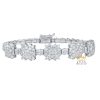 Kỳ Lân Luxury Thiet ke chua co ten 2 5 Lắc tay kim cương vàng trắng nguyên khối Au750