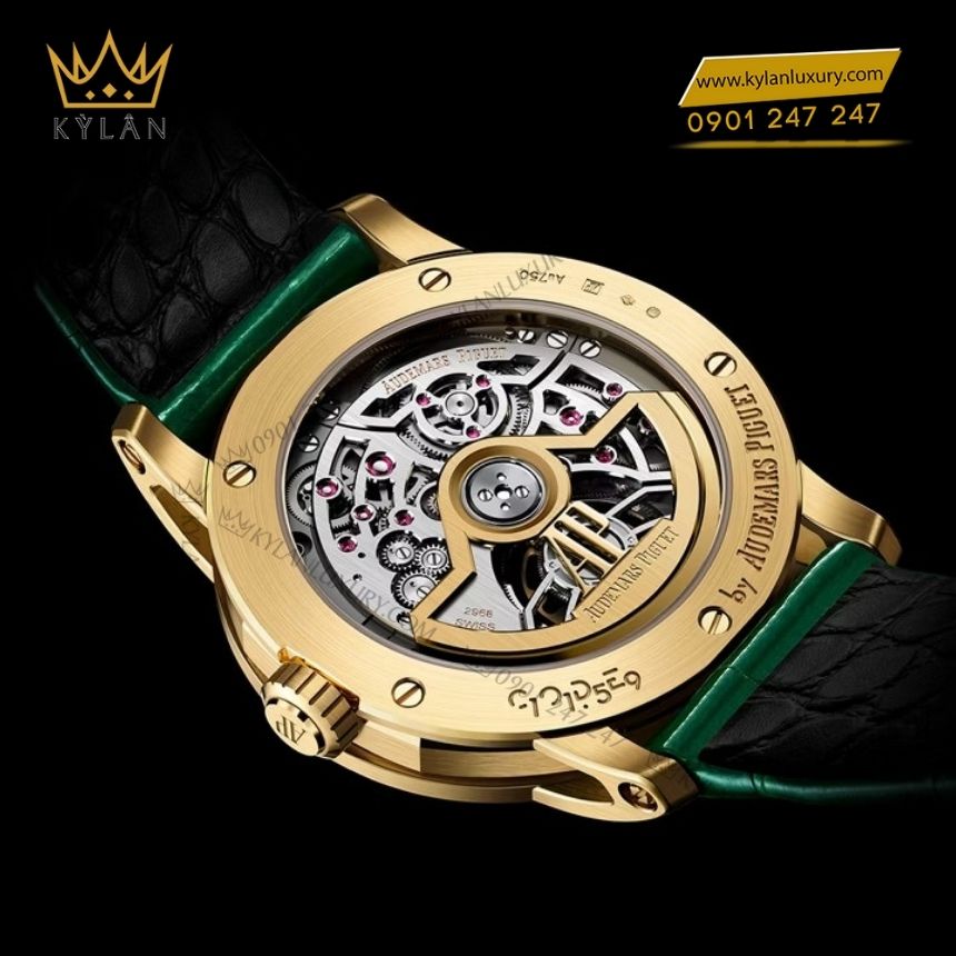 Kỳ Lân Luxury audemars piguet code1159 flying tourbillon 26665ba ood412cr01 6 1 Đồng hồ Audemars Piguet Code 11.59 Flying Tourbillon mặt xanh malachite