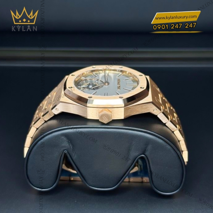 Kỳ Lân Luxury audemars piguet royal oak 26730or 1320or 05 12 Đồng hồ Royal Oak Selfwinding Flying Tourbillon xám ivory 26730OR