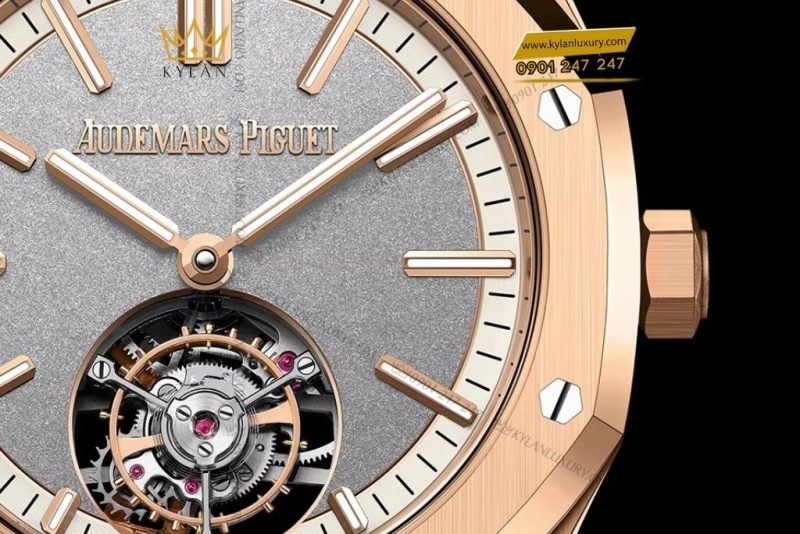 Đồng hồ Audemars Piguet Royal Oak Selfwinding Flying Tourbillon mặt xám kem