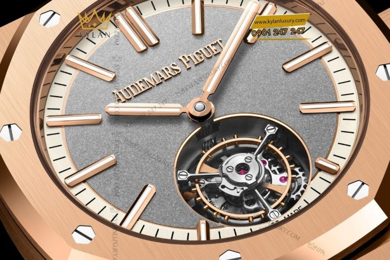 Đồng hồ Audemars Piguet Royal Oak Selfwinding Flying Tourbillon mặt xám kem