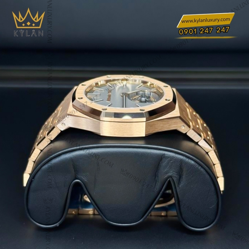 Kỳ Lân Luxury audemars piguet royal oak 26730or 1320or 05 5 1 Đồng hồ Royal Oak Selfwinding Flying Tourbillon xám ivory 26730OR