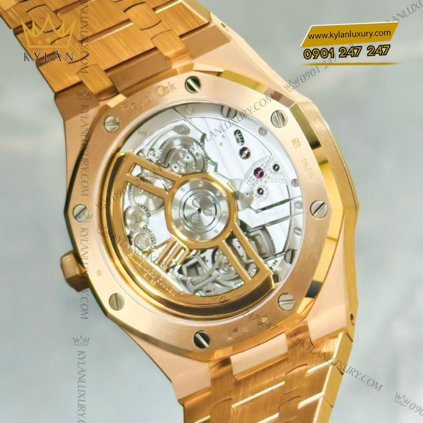 Kỳ Lân Luxury audemars piguet royal oak 26730or 1320or 05 9 Đồng hồ Royal Oak Selfwinding Flying Tourbillon xám ivory 26730OR