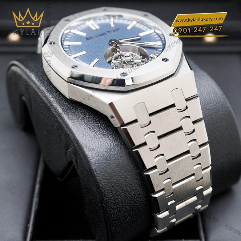 Đồng hồ Royal Oak Selfwinding Flying Tourbillon mặt số xanh 26730TI