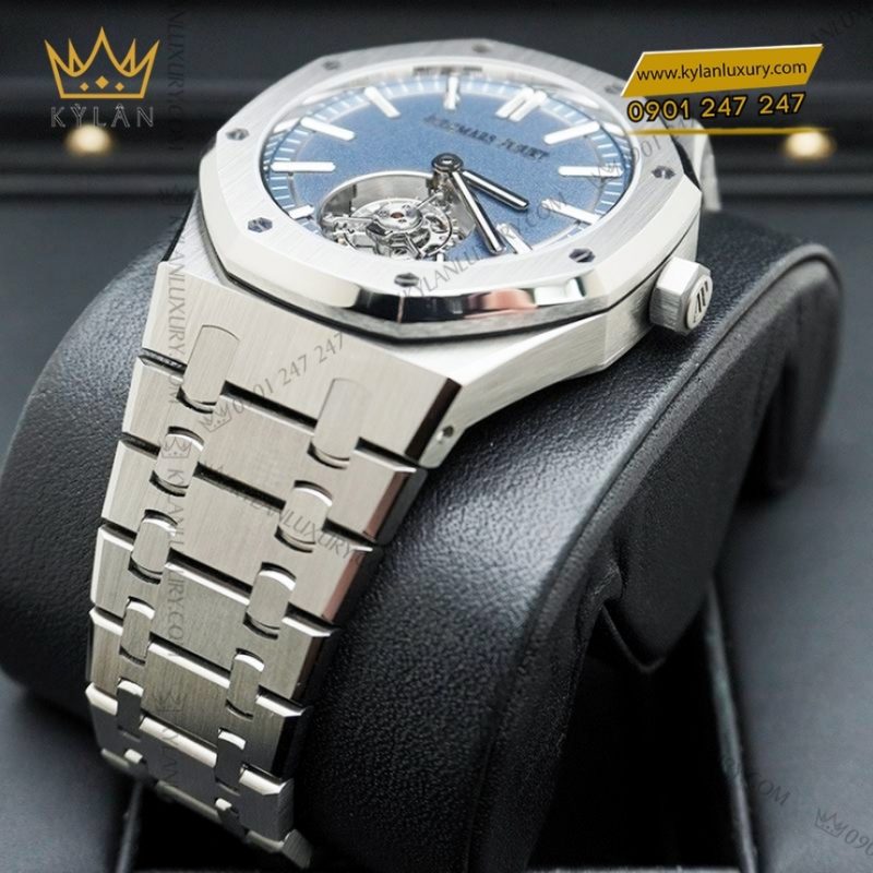 Đồng hồ Royal Oak Selfwinding Flying Tourbillon mặt số xanh 26730TI