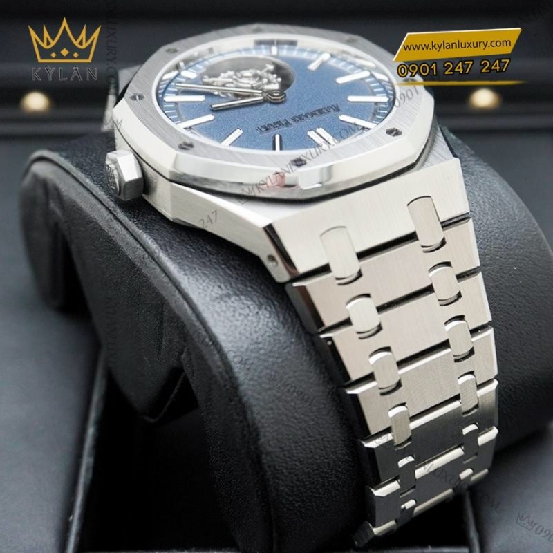 Đồng hồ Royal Oak Selfwinding Flying Tourbillon mặt số xanh 26730TI