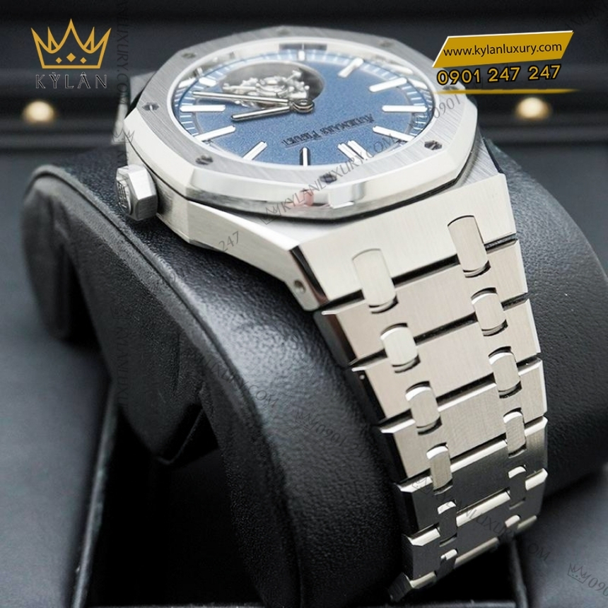 Kỳ Lân Luxury audemars piguet royal oak 26730ti flying tourbillon 6 Đồng hồ Royal Oak Selfwinding Flying Tourbillon mặt số xanh 26730TI