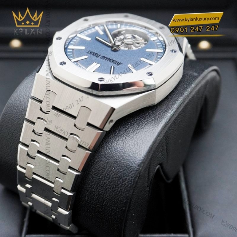 Đồng hồ Royal Oak Selfwinding Flying Tourbillon mặt số xanh 26730TI