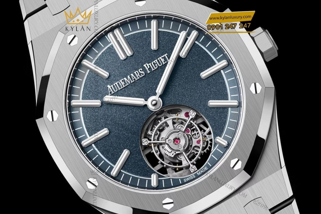 Kỳ Lân Luxury audemars piguet royal oak 26730ti flying tourbillon xanh khoi 3 Đồng hồ Audemars Piguet Royal Oak Selfwinding Flying Tourbillon mặt xanh khói