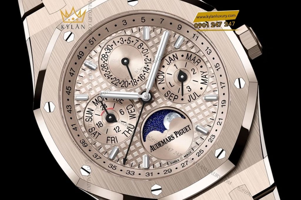 Kỳ Lân Luxury audemars piguet royal oak perpetual calendar sand gold 26674sg 4 Đồng hồ Audemars Piguet Royal Oak Perpetual Calendar Sand Gold