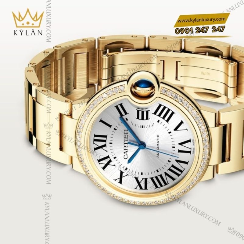 Đồng hồ Cartier Ballon Bleu de Cartier vành kim cương CRWJBB0070