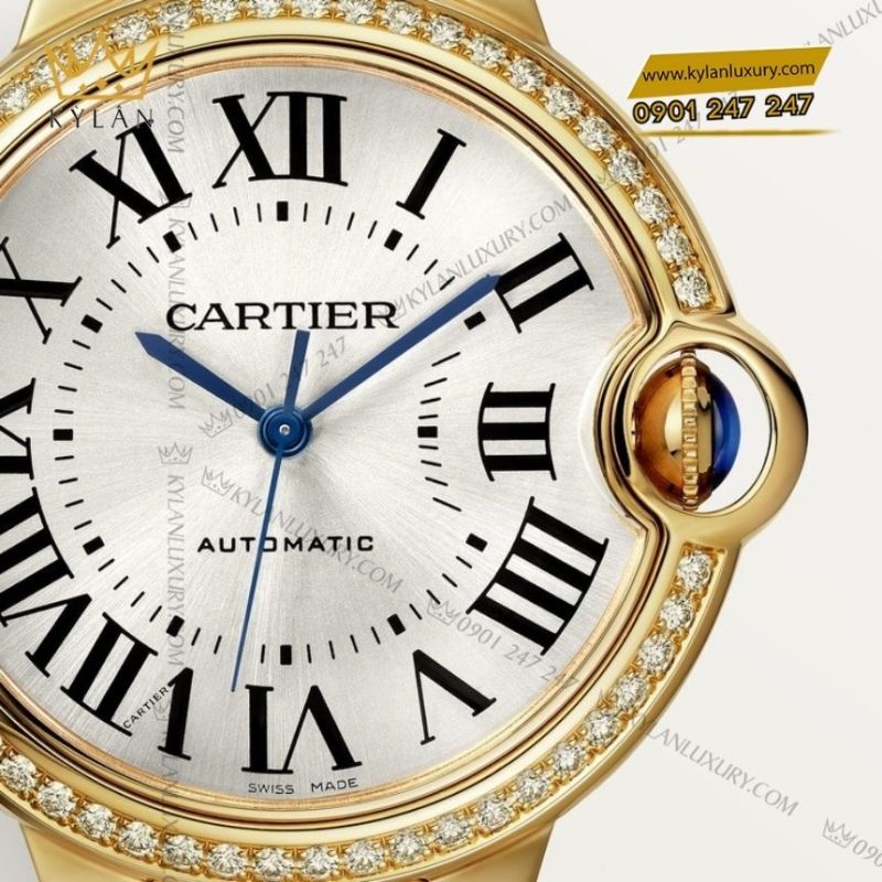 Đồng hồ Cartier Ballon Bleu de Cartier vành kim cương CRWJBB0070