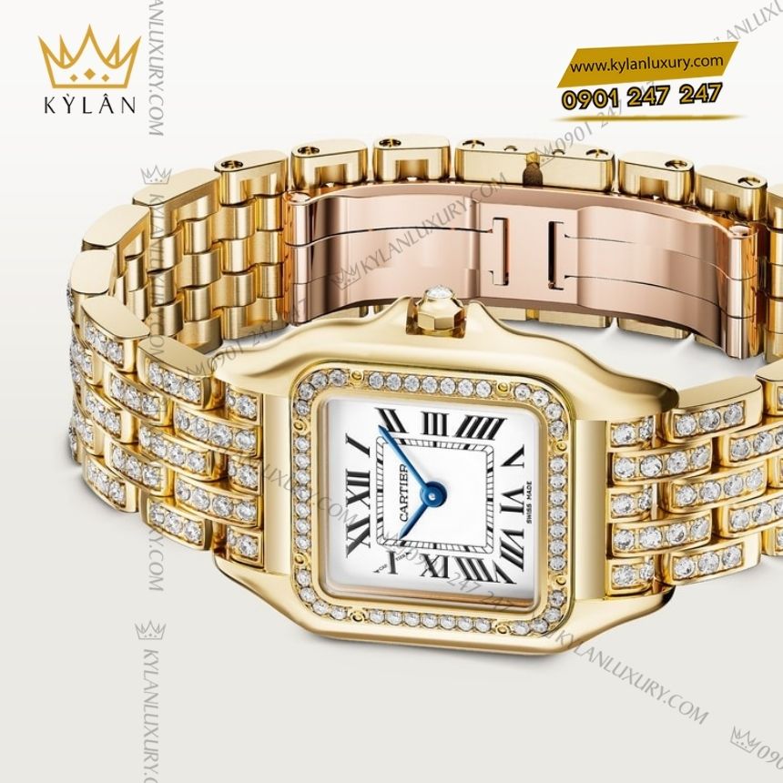 Kỳ Lân Luxury cartier panthere de cartier crwjpn0060 1 Đồng hồ Cartier Panthère de Cartier nạm kim cương CRWJPN0060