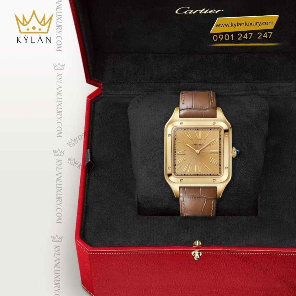 Kỳ Lân Luxury cartier santos dumont crwgsa0111 1 Đồng hồ Cartier Santos Dumont CRWGSA0111