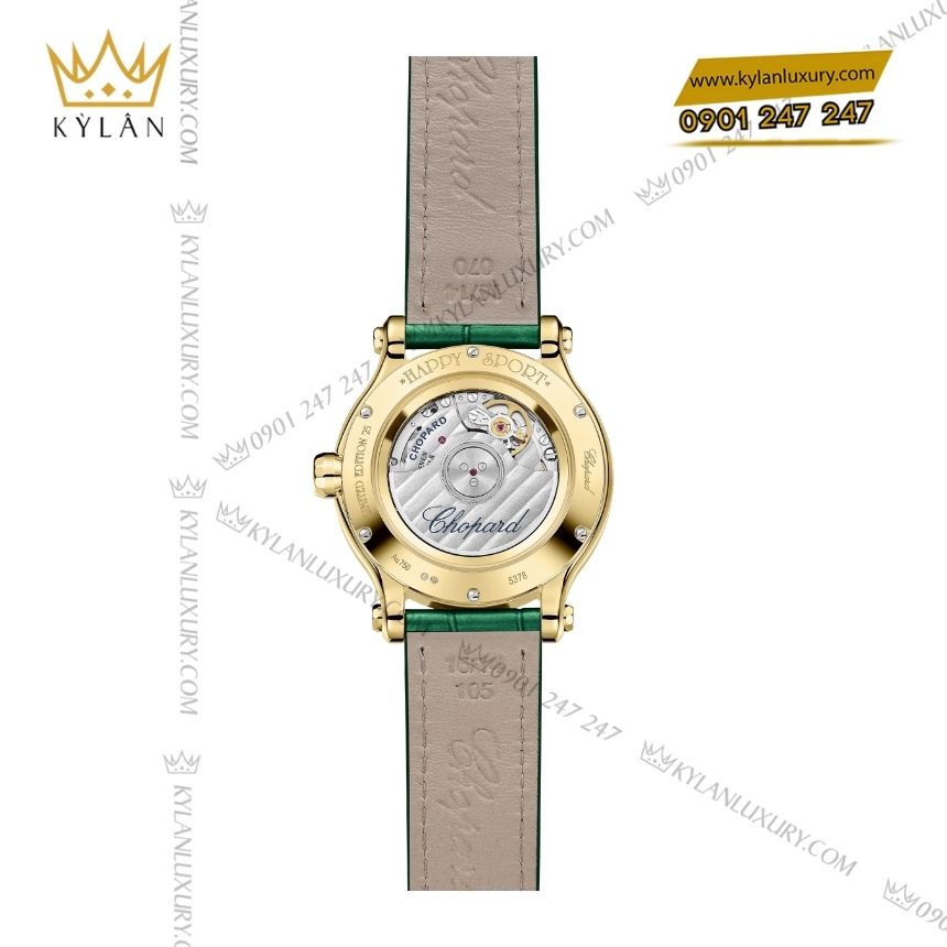 Kỳ Lân Luxury chopard happy sport 275378 0001 3 Đồng hồ Chopard Happy Sport mặt xanh malachite 275378-0001