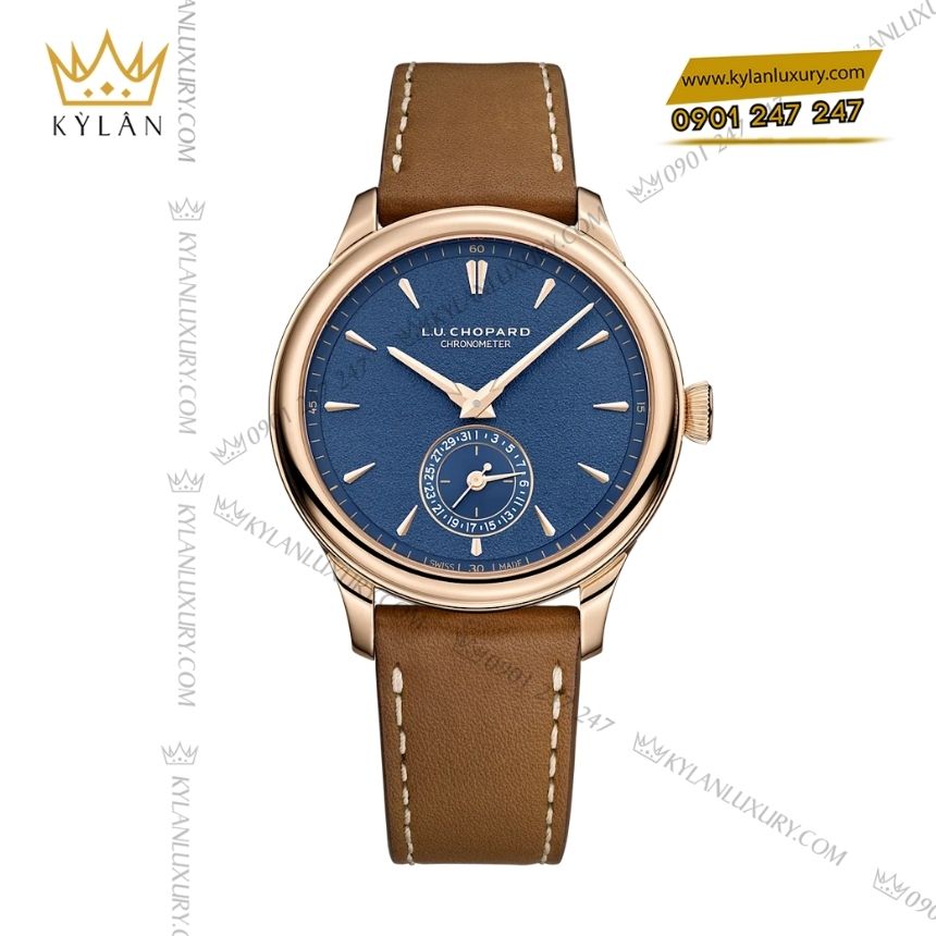 Kỳ Lân Luxury chopard luc quattro mark iv 161954 5001 6 Đồng hồ Chopard L.U.C Quattro Mark IV mặt deep blue