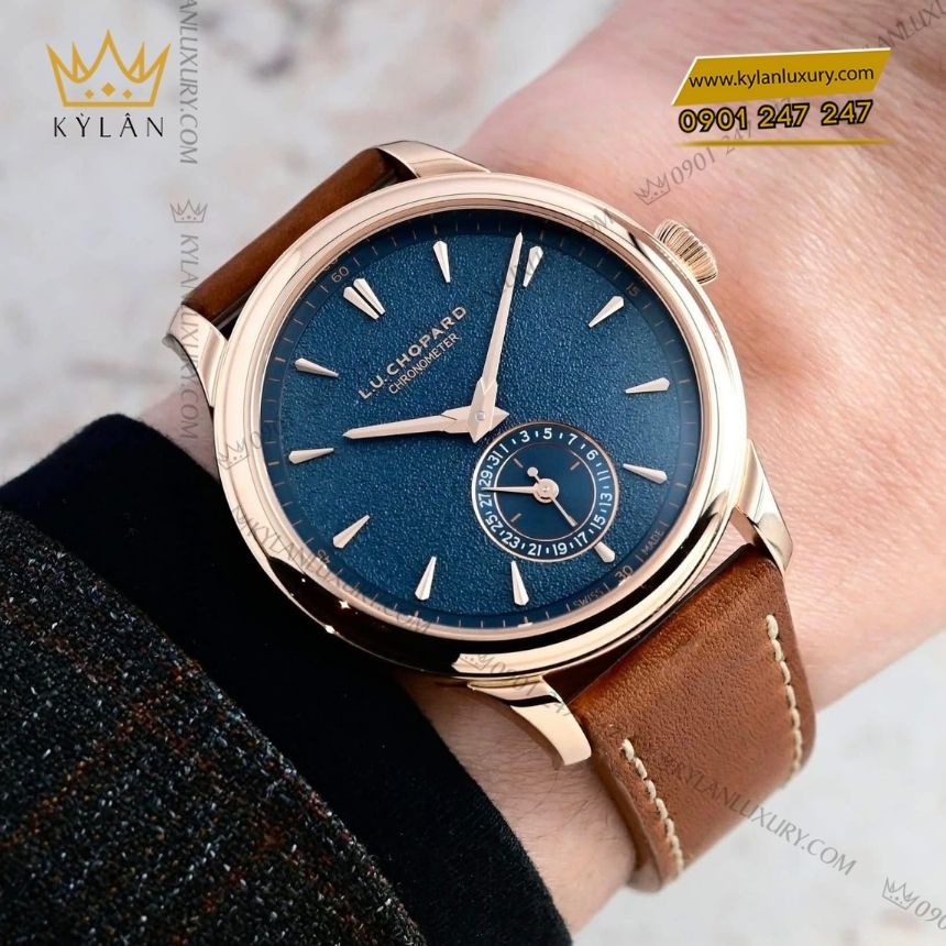 Kỳ Lân Luxury chopard luc quattro mark iv 161954 5001 Đồng hồ Chopard L.U.C Quattro Mark IV mặt deep blue