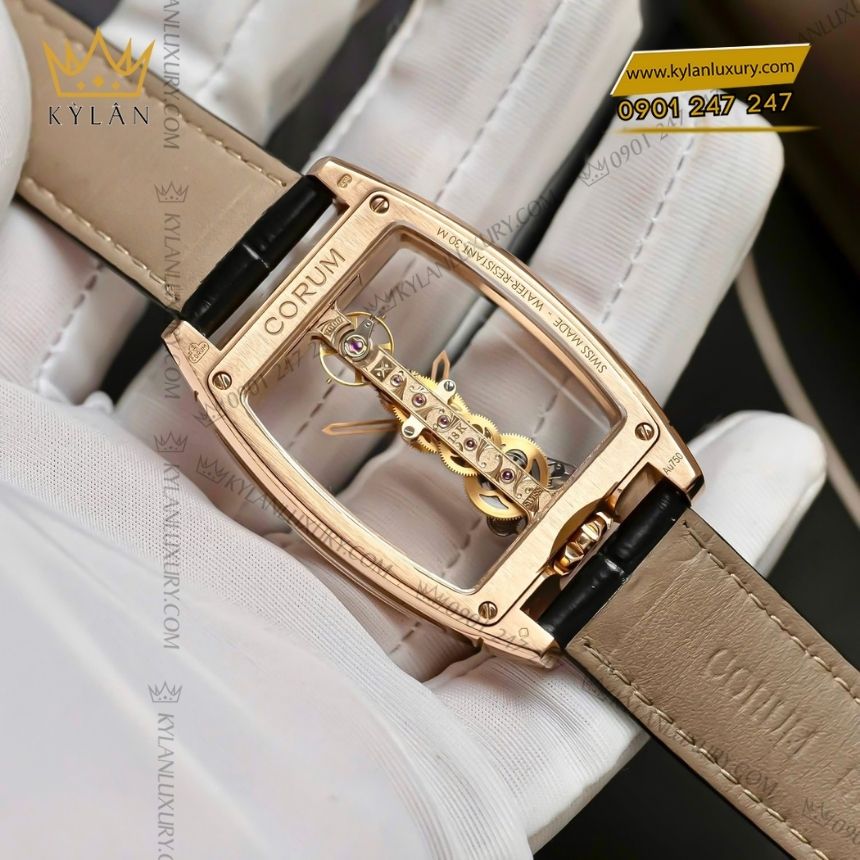 Kỳ Lân Luxury corum golden bridge classic 11316055 0002 2 Đồng hồ Corum Golden Bridge Classic vàng hồng