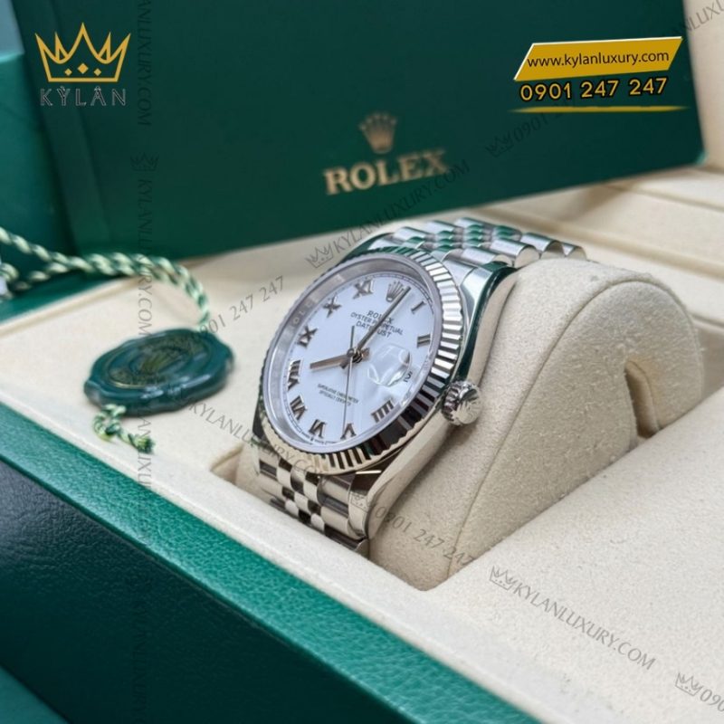 Đồng hồ Rolex Datejust 36 126234-0025 mặt số trắng La Mã
