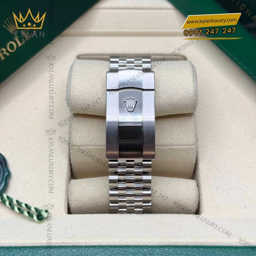 Kỳ Lân Luxury dong ho rolex datejust 36 mat so bac 126234 0013 9 Đồng hồ Rolex Datejust 36 mặt số bạc cọc dạ quang 126234-0013