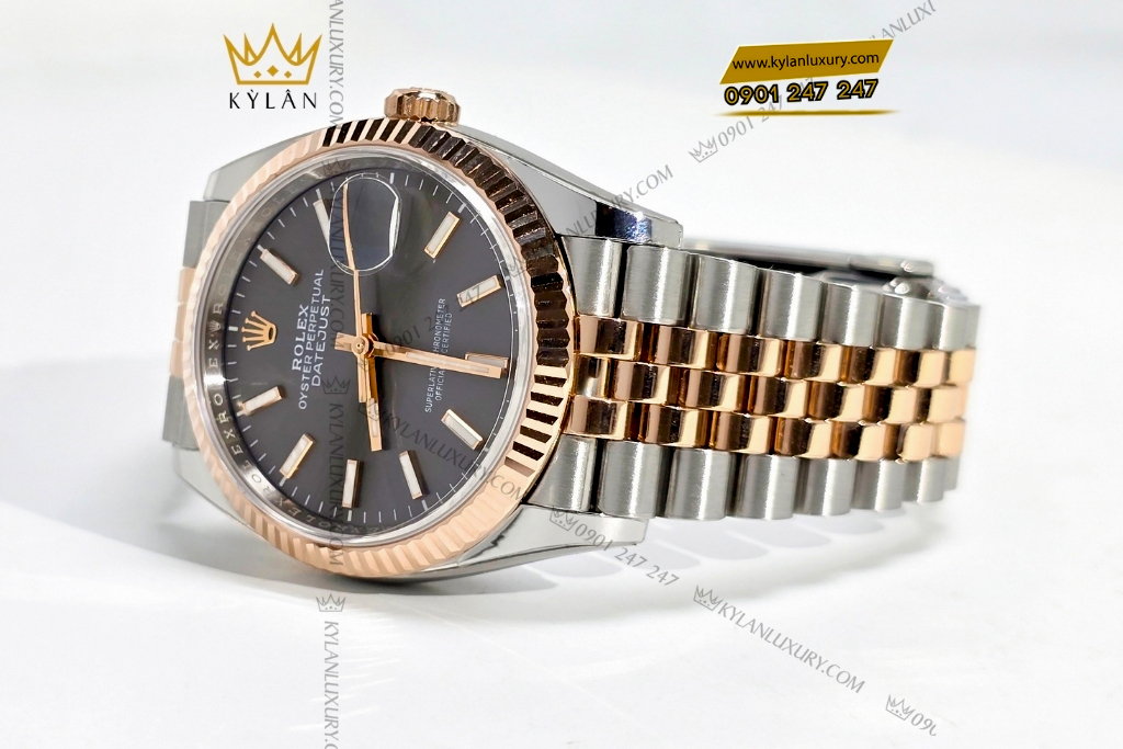 Kỳ Lân Luxury dong ho rolex datejust 36 mat so slate 126231 0013 6 2 Đồng hồ Rolex Datejust 36 mặt số slate 126231-0013