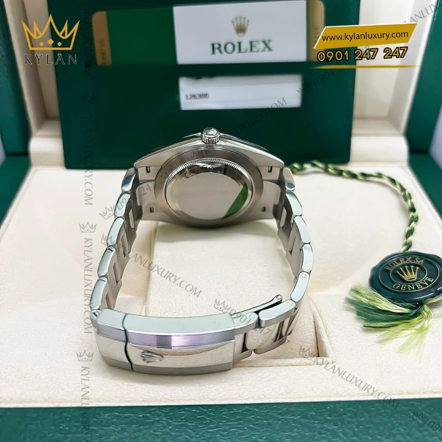 Kỳ Lân Luxury dong ho rolex datejust 41 126300 0015 7 Đồng hồ Rolex Datejust 41 mặt số trắng 126300-0015