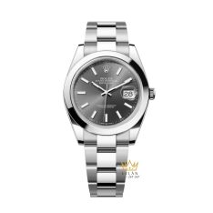 Đồng hồ Rolex Datejust 41 mặt xám dây oyster 126300-0007