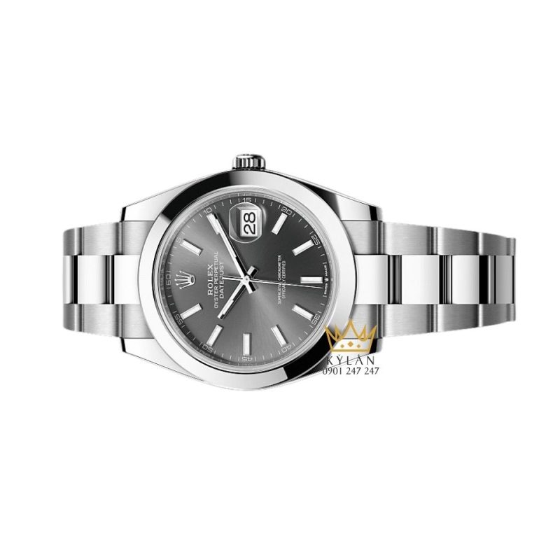 Đồng hồ Rolex Datejust 41 mặt xám đá phiến 126300-0007
