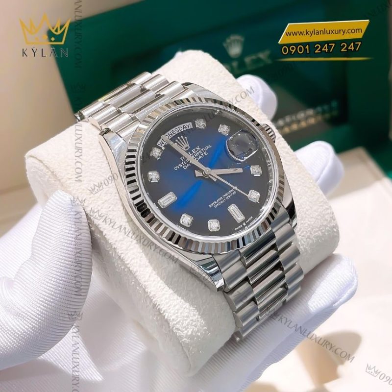 Đồng hồ Rolex Day-Date 36 mặt xanh ombré 128239-0023