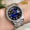 Đồng hồ Rolex Day-Date 36 xanh ombré vành kim cương 128349RBR-0010