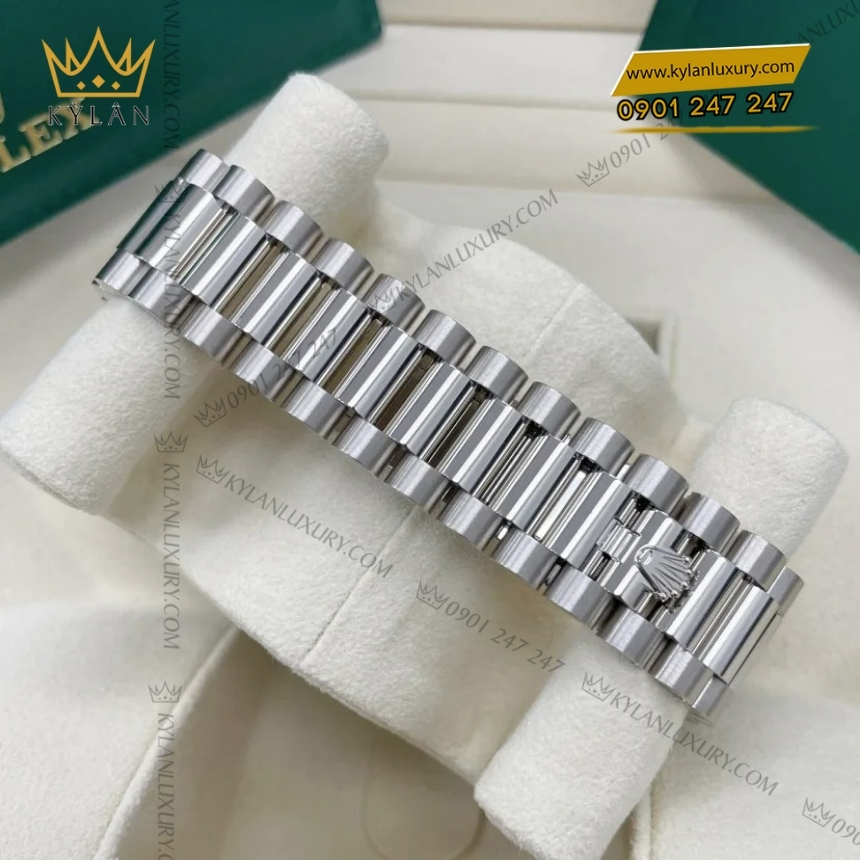 Kỳ Lân Luxury dong ho rolex day date 36 xanh ombre 128239 0023 6 Đồng hồ Rolex Day Date 36 mặt xanh ombré 128239-0023