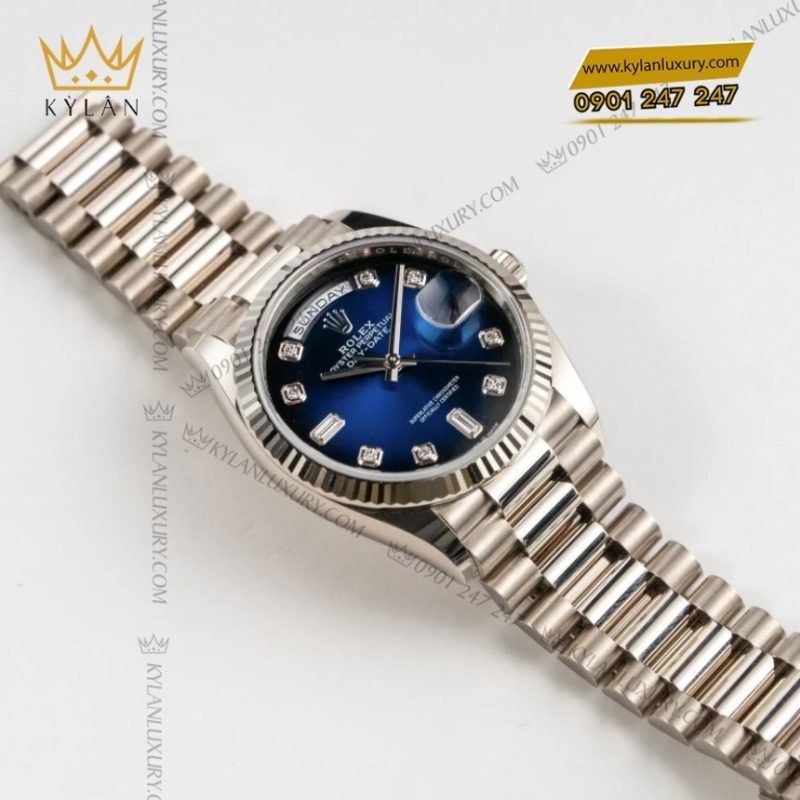 Đồng hồ Rolex Day Date 36 mặt xanh ombré 128239-0023
