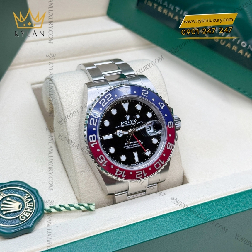 Kỳ Lân Luxury dong ho rolex gmt master ii pepsi 126710blro 0002 4 Đồng hồ Rolex GMT Master II pepsi dây oyster 126710BLRO-0002