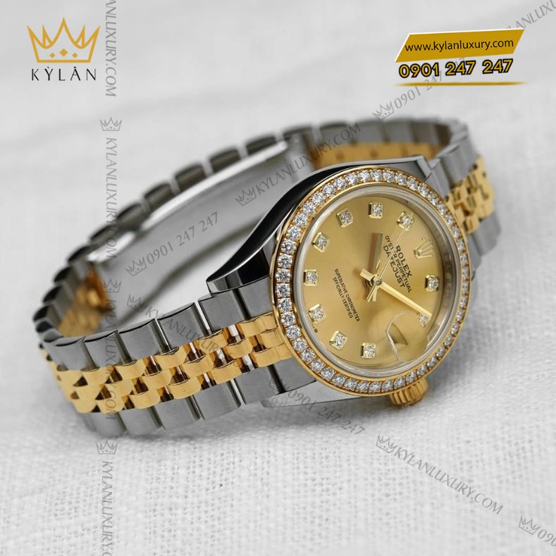 Đồng hồ Rolex Lady-Datejust 28 mặt số champagne 279383RBR-0011