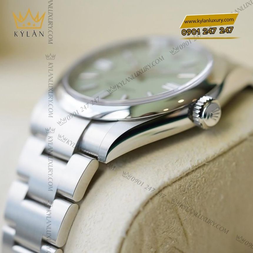 Kỳ Lân Luxury dong ho rolex oyster perpetual 41 m134300 0006 5 Đồng hồ Rolex Oyster Perpetual 41 mặt số xanh Pistachio 134300-0006